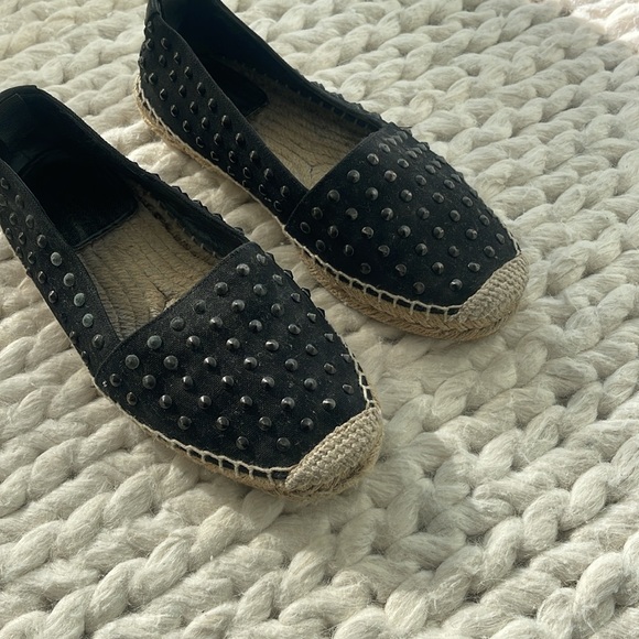 SAINT LAURENT Canvas Studded Accents Espadrilles Size 36 - Picture 4 of 10